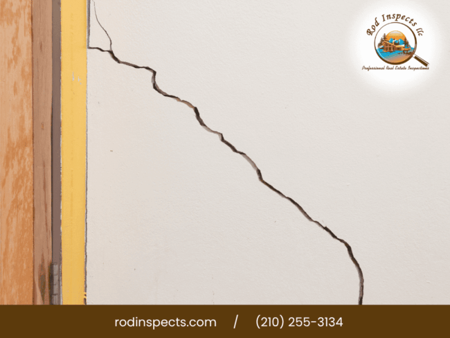 Foundation crack found during home inspection in San Antonio, TX