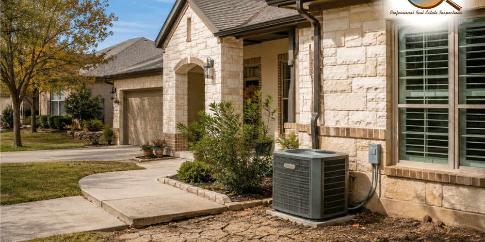 1 San Antonio TX home inspection findings showing foundation, HVAC, drainage, attic insulation, and exterior components